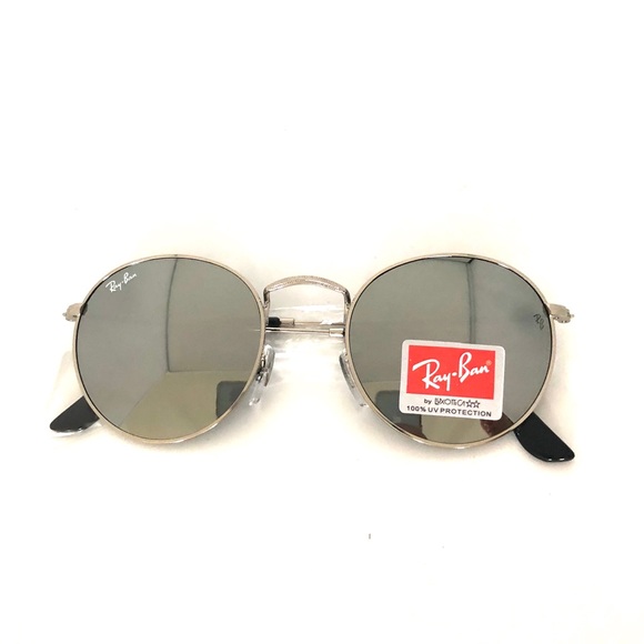 Ray-Ban Other - Unisex Ray Ban Round Metal Silver Mirror Flash